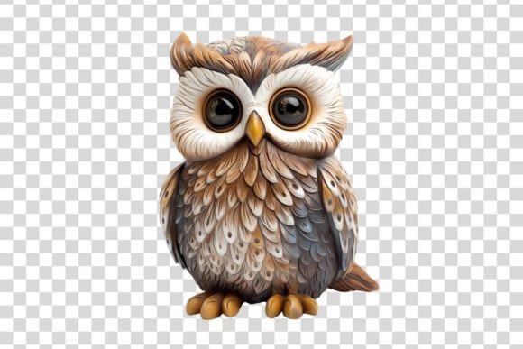 1055 Decorative Owl Isolated: Creative Design Tool
