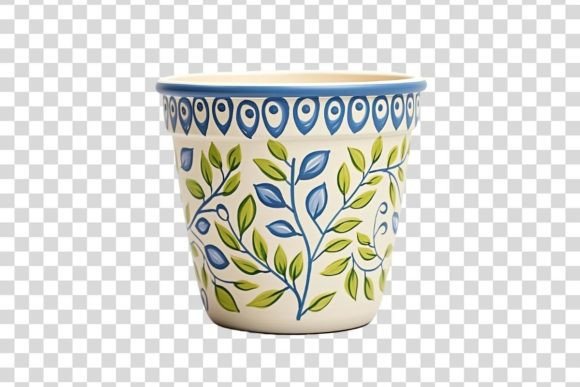 1059 Decorative Plant Pot Isolated