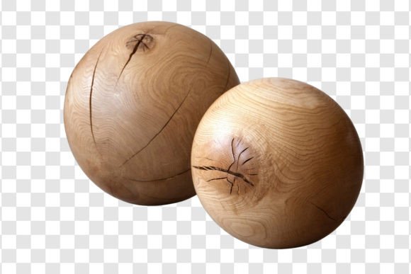 1862 Decorative Wooden Balls Isolated: A Versatile Design Element for Modern Spaces
