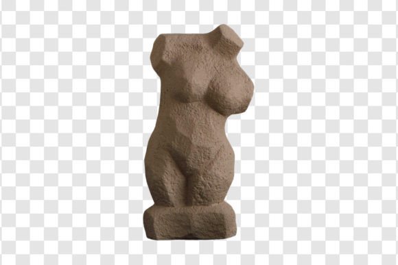 2074 Decorative Statue Isolated