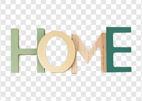 2293 Home Typography Decorative Sign Isolated