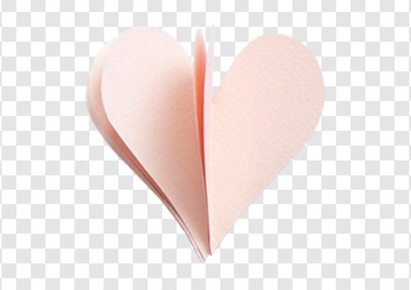 2298 Decorative Pink Paper Heart Isolated: A Versatile Design Element for Modern Creators