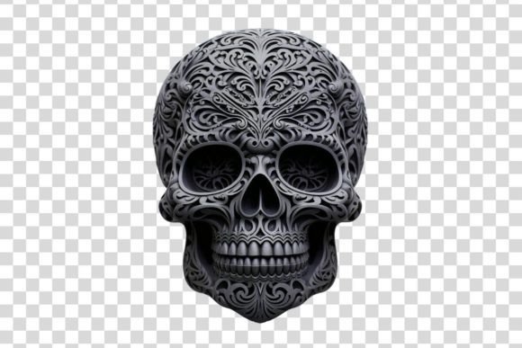 Black Decorative Skull 2 Isolated: A Versatile Tool for Creative Designers
