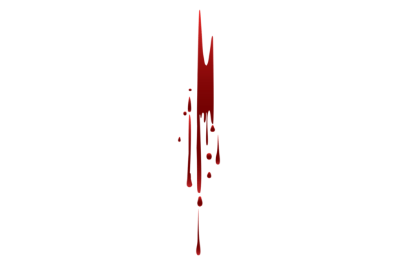Blood Marks. Decorative Spill. Artistic