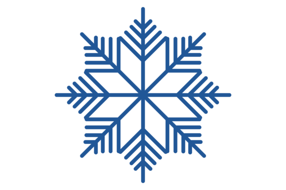 Blue Frosty Star. Decorative Snowflake L: A Versatile Winter Design Element
