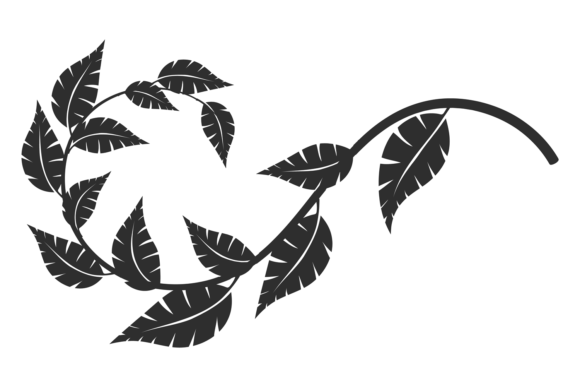 Curved Tree Branch: A Decorative Botanical Element for Modern Design