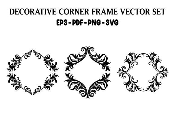 Decorative Corner Frame Clipart SVG Set: A Versatile Design Tool for Creators and Businesses