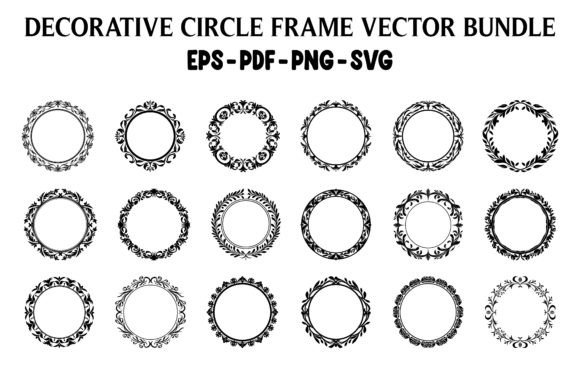 Decorative Floral Circle Frame Bundle: A Versatile Design Resource