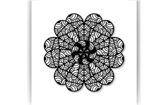 Decorative Flower Coloring Page Book KID