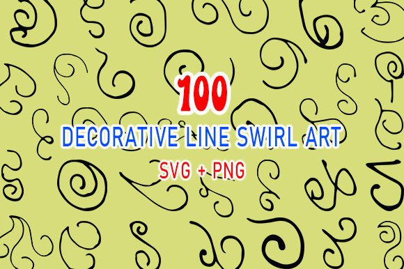 Decorative Line Swirl Art: Elegant Design for Modern Use