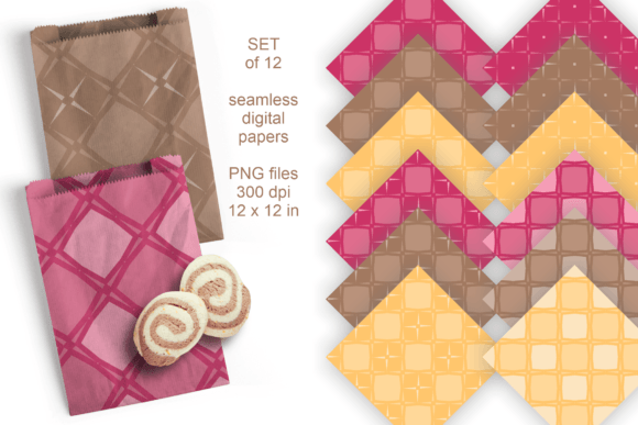 Decorative Rhombs Seamless Papers PNG