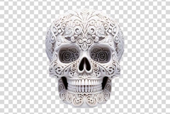 Decorative Skull 4 Isolated: A Versatile Tool for Creative Designers