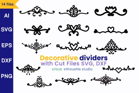 Decorative Text Dividers Cut Files Set