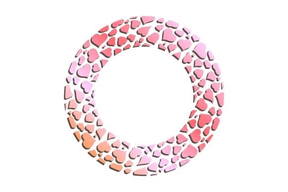 Golden Round Hearts Frame for Decorative: A Versatile Tool for Creative and Professional Workflows
