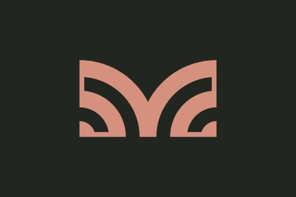 Letter M Decorative Monogram Logo and Logo Template