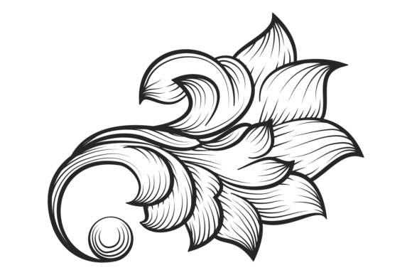 Ornate Decorative Element in Baroque Style