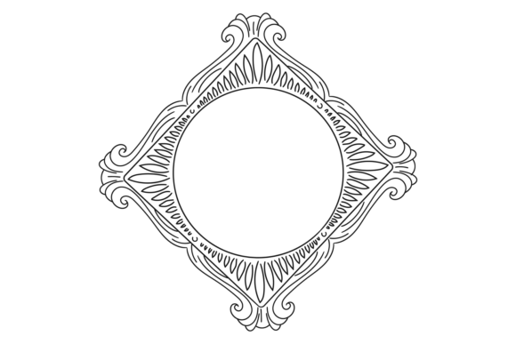 Ornate Round Photo Frame for Elegant Displays