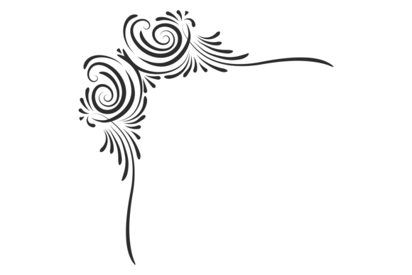 Ornate Swirl Corner: Elegant Decorative for Timeless Design