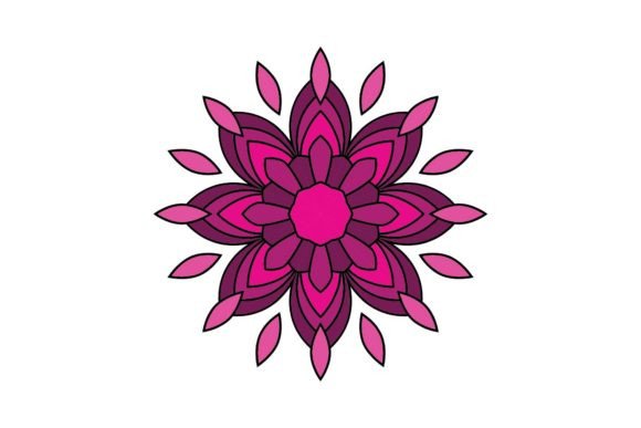 Pink Decorative Mandala Icon: A Creative and Versatile Design Element