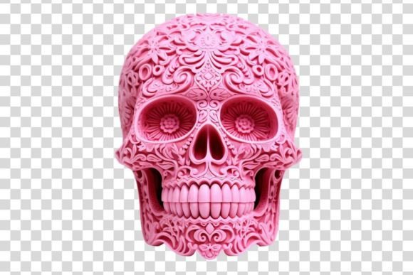 Pink Decorative Skull 3 Isolated: A Versatile Tool for Creative Scene Creation