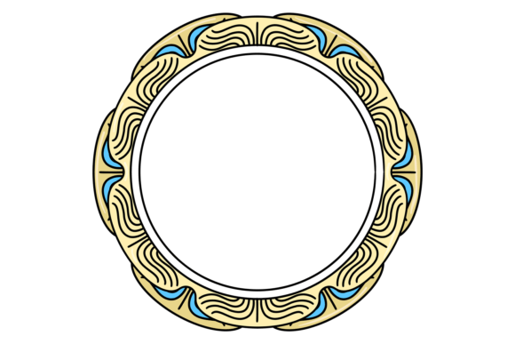 Round Frame. Color Hand Drawn Decorative: A Versatile Design Element