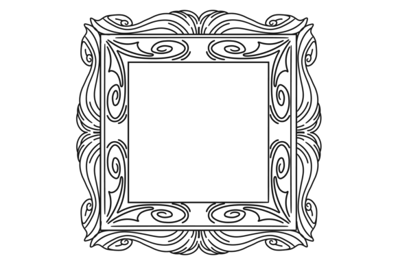 Square Picture Frame. Decorative Doodle: A Versatile Design Solution