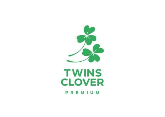 Three Leaf Clover Decorative Icon Logo: A Versatile Design for Creative Businesses