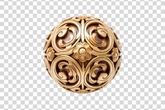 Wooden Decorative Sphere 1 Isolated